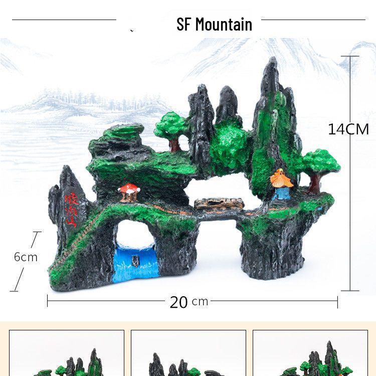 Aquarium Landscape Rockery Stone Decoration for Medium and Small Tanks