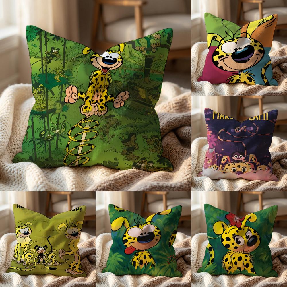 M-Marsupilami CARTOON Kissenbezug Mehrzweck-Kissenbezug für Zuhause & Auto - Wendbar, Weich & Langlebig für den täglichen Gebrauch