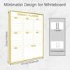 Dry Erase White Board Weekly Calendar Board, Magnetic Whiteboard for Wall,Gold Aluminum Frame Message Board,Vertical, Planner Board for Office, Home,