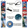 Merry Christmas Couplet Banner Snowman 1 Pair Polyester Indoor Outdoor Decor