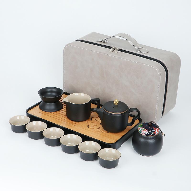 Ceramic Teapot Kung Fu Tea Set 2024 New Home Living Room Tea Office Guest Feeling Light Luxury