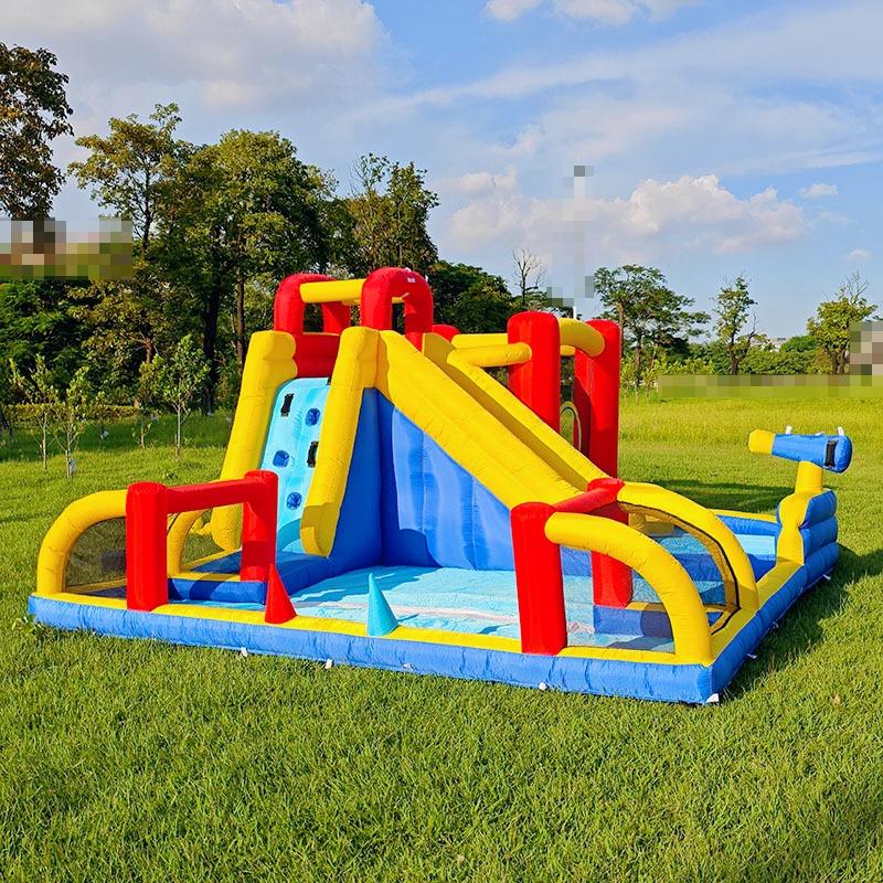 Children's Inflatable Toys Bounce Castle Indoor Outdoor Water Spray Football Bounce Bed Holiday Inflatable Slide Toys for Kids