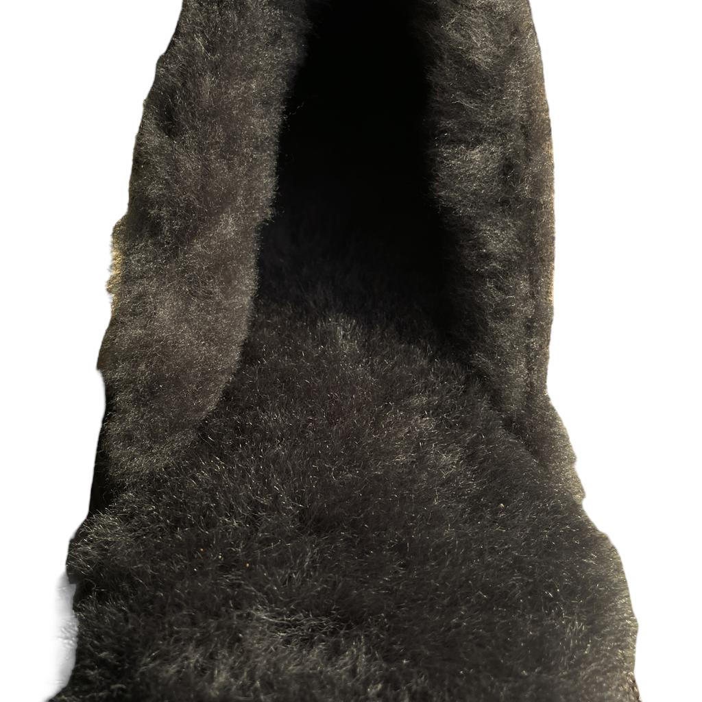 Men' Leather Ire Shoes Slippers, Warm Sheepskin Wool 44