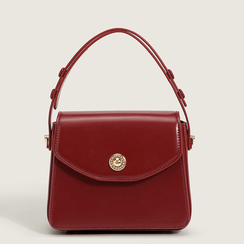 Spring New Trendy Brand Small Square Bag Simple and Versatile Handbag Bridal Bag Shoulder Underarm Bag Crossbody Women's Bag