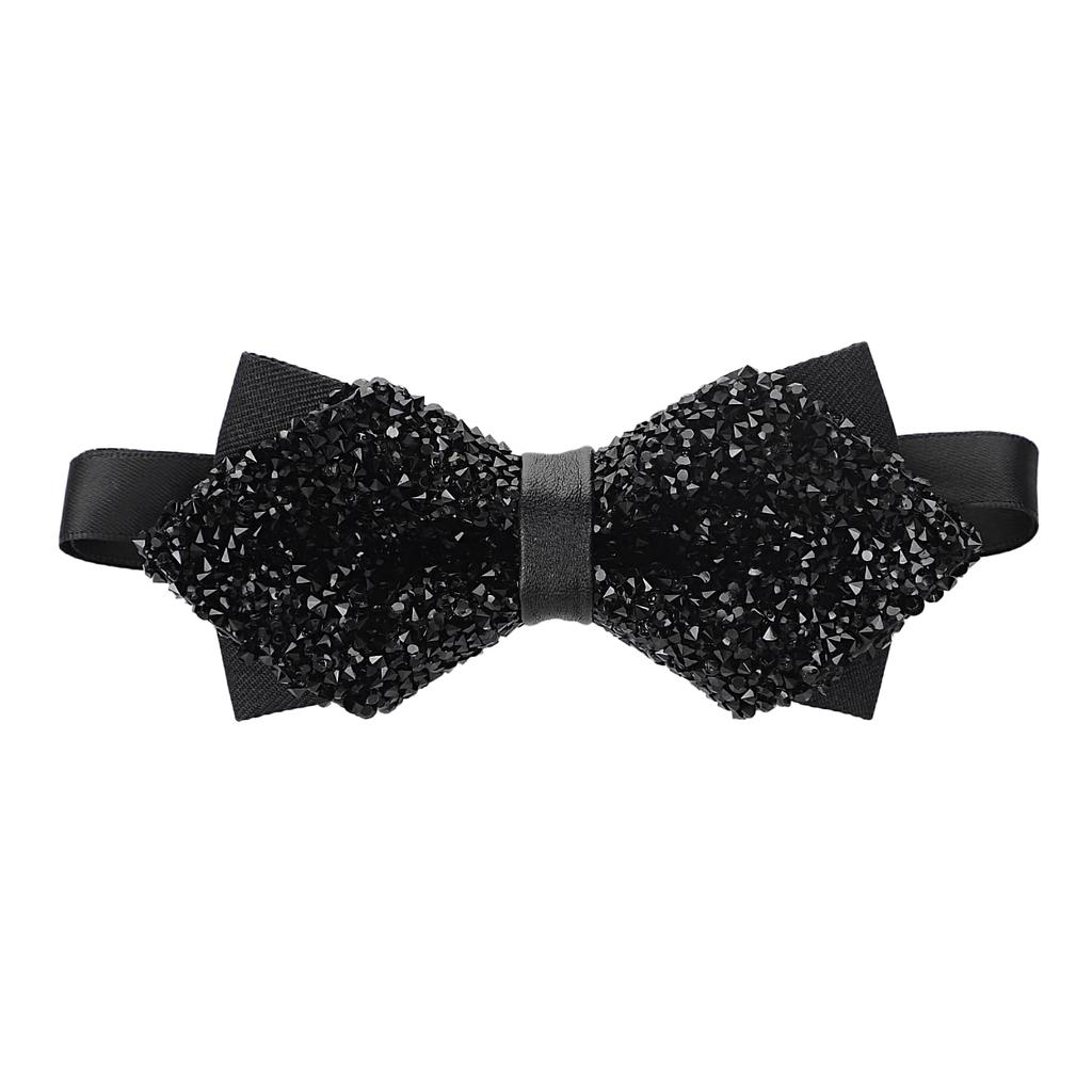 [Moonlove] Einhand-Fliege, Funkelnde Strass-Fliege, Stilvolles Accessoire für Damen und Herren, Verstellbar, Einfach An- und Ausziehen, Formell,