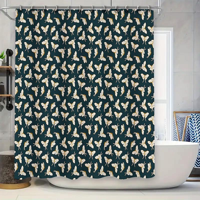 

Shower Curtain Floral Botanical Nature Pattern For Bathroom Decor Farmhouse Style Waterproof Fabric Backdrop Vintage Aesthetic H W60H190(CM)-1 Pcs