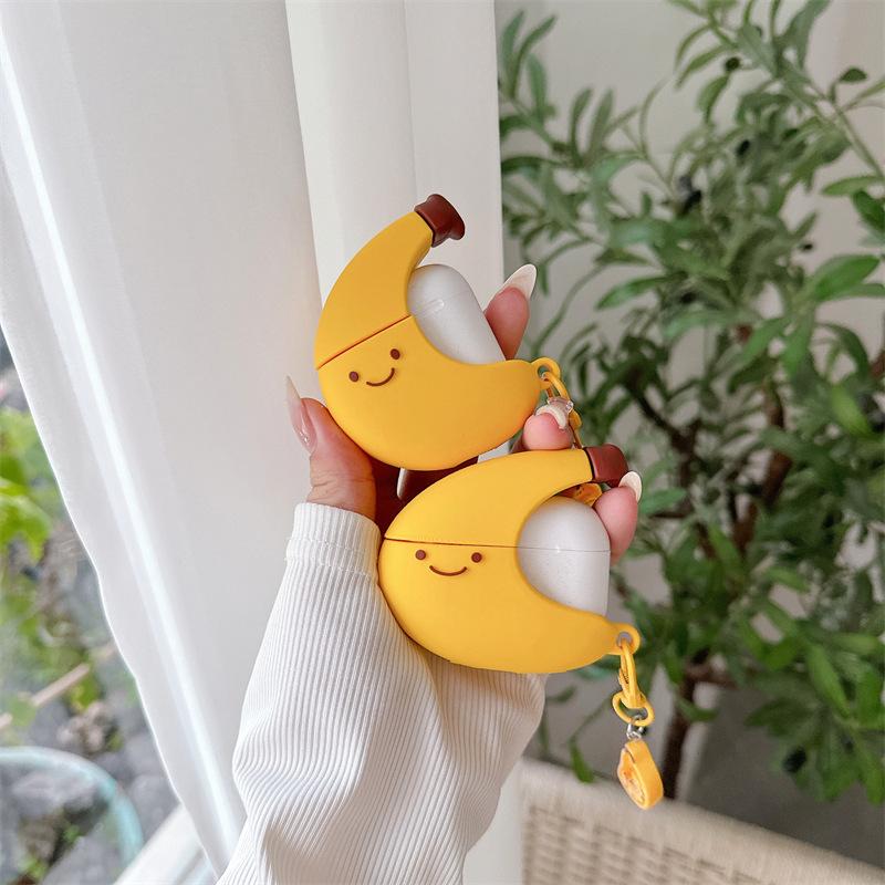 Banana for AirPods pro1 apple bluetooth wireless headset cover 1/1 generation cute silicone creative pendant