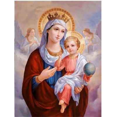 Pittura diamante fai da te 5D completa, ricamo religioso vergine, punto croce, decorazione per la casa, regalo fatto a mano