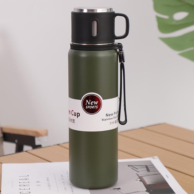316 Stainless Steel Large-Capacity Insulated Travel Mug for Tea with Separation Feature