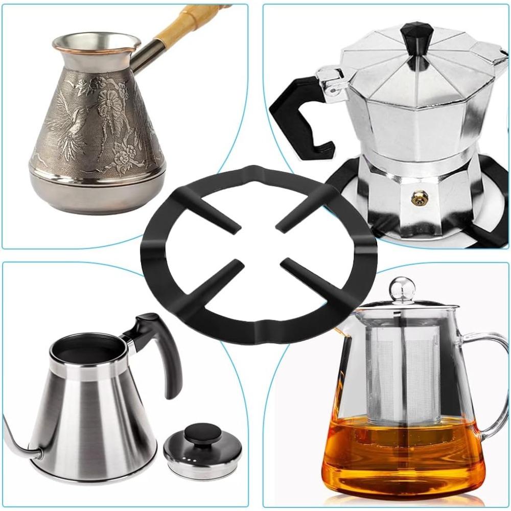1 Pack Small Stove Stand Gas Wok Ring Stainless Steel Moka Pot Stand Coffee Pot Stand Round Burner Cookware Cooking Accessories
