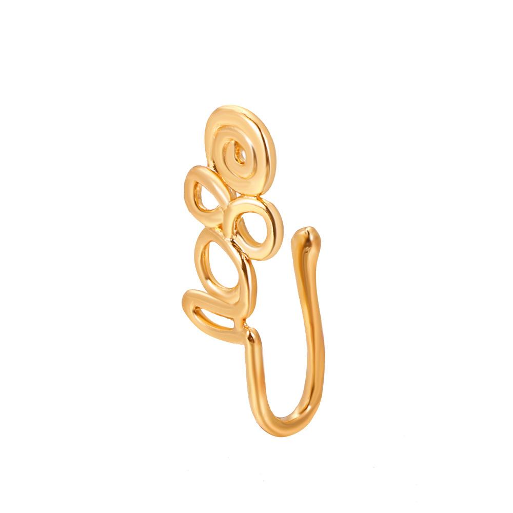 Non Perforated U-Shaped Nose Clip Copper Inlaid Zircon Star Shaped Heart Crown Nose Ring Nose Decoration Puncture Decoration