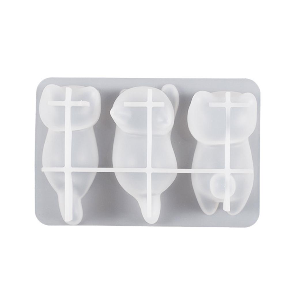 Pendant Molds Keychain Jewelry Mould Small Cat Shape Silicone Keychain Moulds Silicone Material DIY Hand-Making Tools