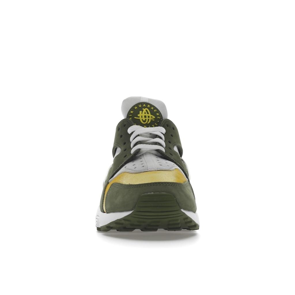 Nike Stussy X Air Huarache LE Dark Olive 2021 Unisex Sneakers Green White Varsity-Maize DD1381-300