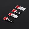 3D Aluminum S-Line RS Badge Car Stickers Steering Wheel Decoration Accessories For  Audi A7 A3 A4 A6 A5 Q5 A1 Q7 Q3 Q4 TT SQ5 RS5