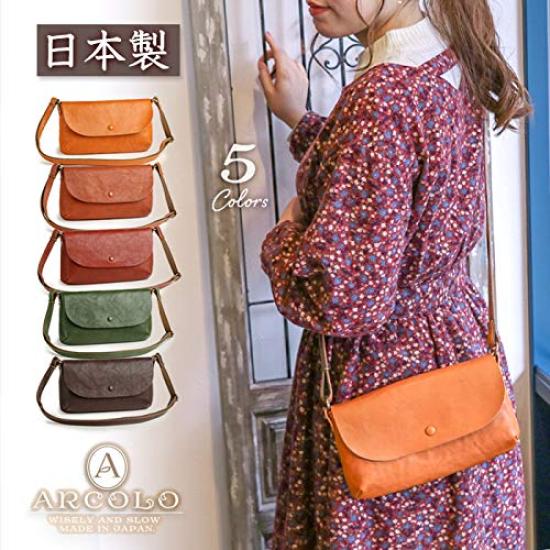 Alcoro Geldbörse aus echtem Leder, Hergestellt in Japan mit Himeji-Leder (Terrakotta)