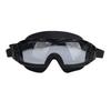 Swim Goggles with Earplugs PC Silicone Clear Lens Wide View Anti Fog Swimming Goggles for Adults Men Women Black