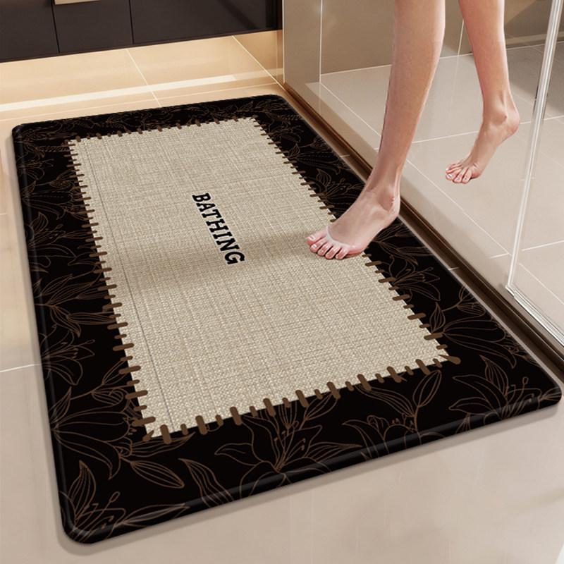 Luxury Quick-Dry Non-Slip Diatomaceous Floor Mat - Absorbent, Stain & Scratch-Resistant Bathroom Door Mat