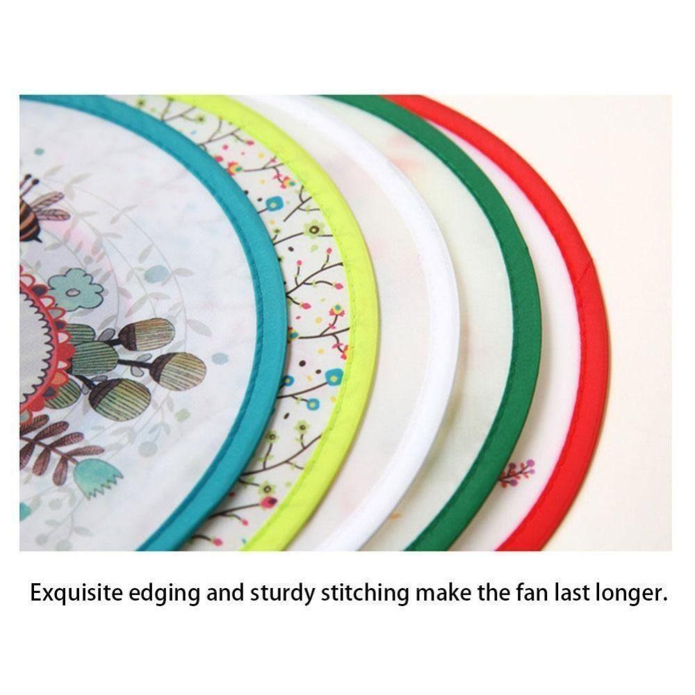 High Quality PET Pocket Fan Mini Gift Cartoon Small Fan Foldable Pocket Cloth Fan