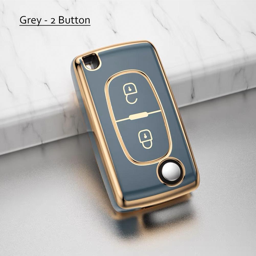 Placare TPU 2 3 butoane Carcasa pentru chei de la distanță pentru Peugeot 107 207 307 307S 308 407 607 pentru Citroen C2 C3 C4 C5 C6 C8