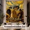 Custom Text Printed Tapestry Gorillaz Pattern Large Wall Hanging Indoor Room Decor