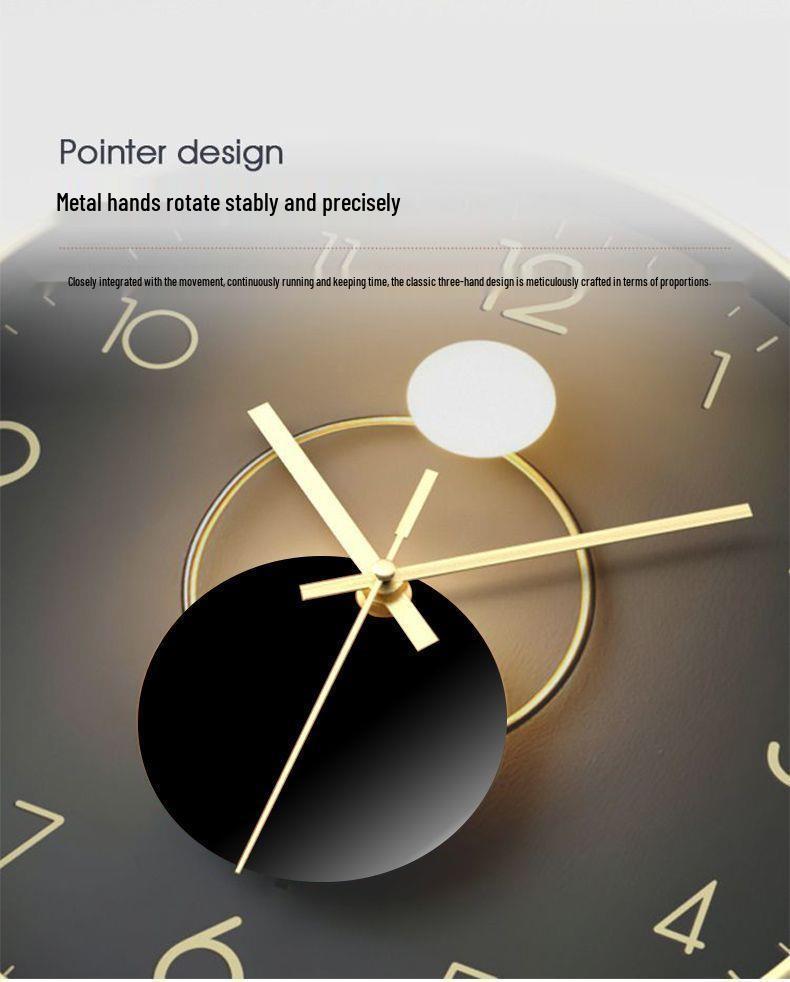Nordic Modern Quartz Wall Clock – Creative, Punch-Free Design for Living Room Decor