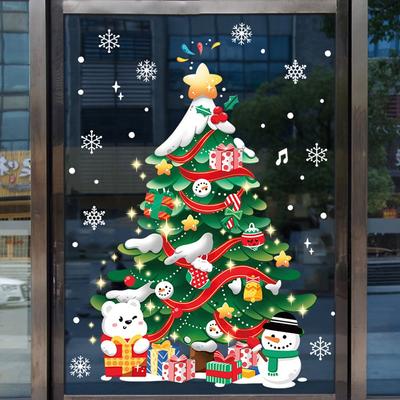 Decorations Christmas Tree PVC Door Wall Decals Wall Stickers Window Decals Christmas Stickers