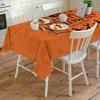 Halloween Trick or Treat Orange Pumpkin Waterproof Tablecloth Table Decor Farmhouse Kitchen Dining Table Cloth Party Decor