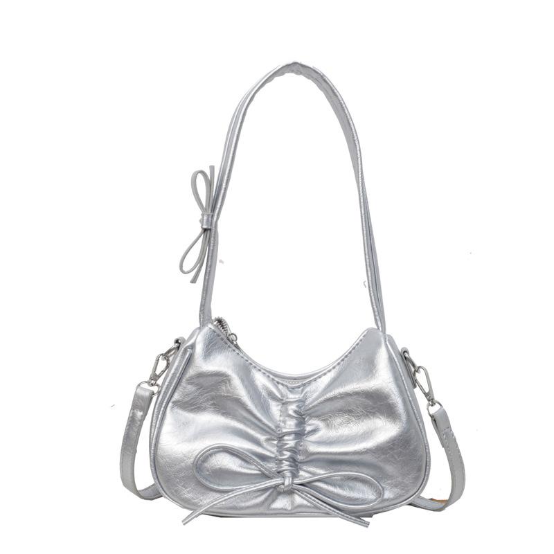 Kleine quadratische Umhängetasche mit Schleife für Damen