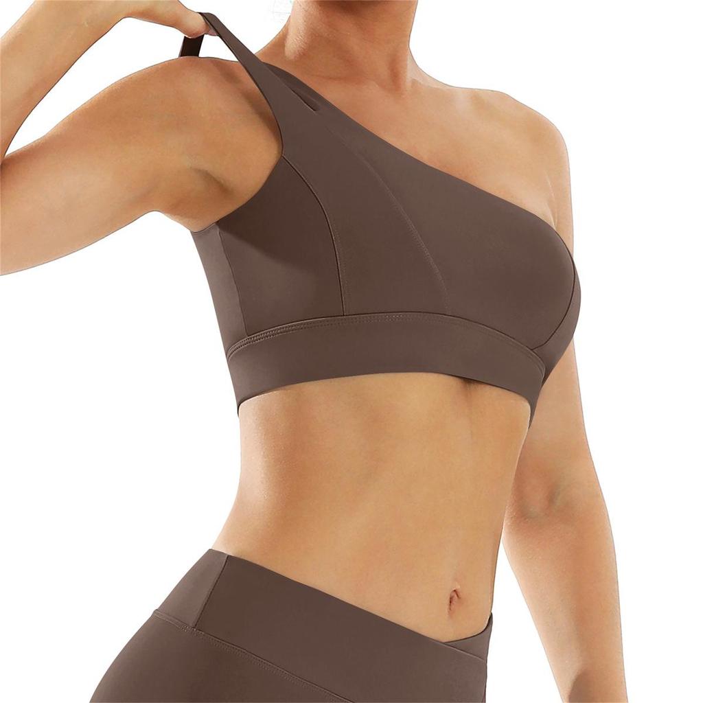 Nude Feeling One-Shoulder Quick-Dry Yoga Bra WX8002