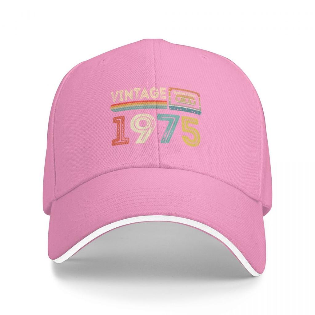 Vintage 1975 48th birthday limited edition retro cassette Baseball Cap Beach Outing Dropshipping Men Caps Womens