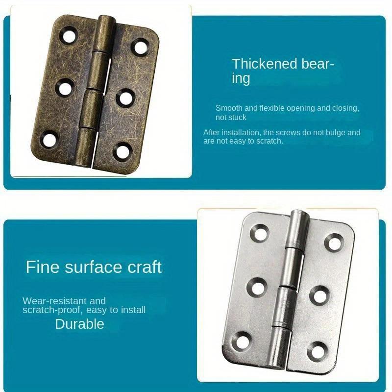 8 Pcs Antique Bronze Hinges Vintage Butt Hinges Folding Cabinet Gate Closet Door Hinge