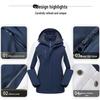 Wasserdichte Outdoor-Windjacke: Unisex Drei-in-Eins Dickes Warmes Jacken-Set