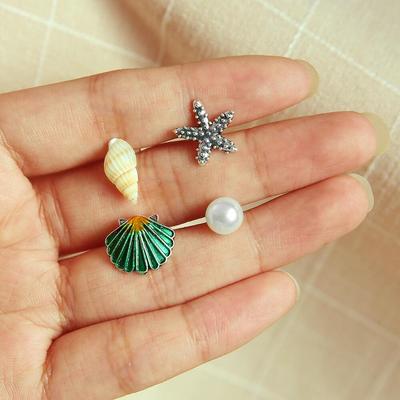 New Product, Temperament Popular Stud Earrings, Starfish Shell Earrings, Colorful Earrings.