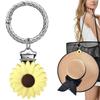 Versatile Keychain Bag Decoration Daisy Hat Clip Silicone Travel Accessory for Attaching Hat to Bag or Suitcase