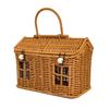User Friendly Natural Rattan Creative House Shape Storage Basket for Home Decors Organization Picnics Gift Presentation