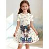 Girls Peppa Pig Casual Dress Summer Cute Cartoon Print Fashion Beach Sundress Soft Lightweight