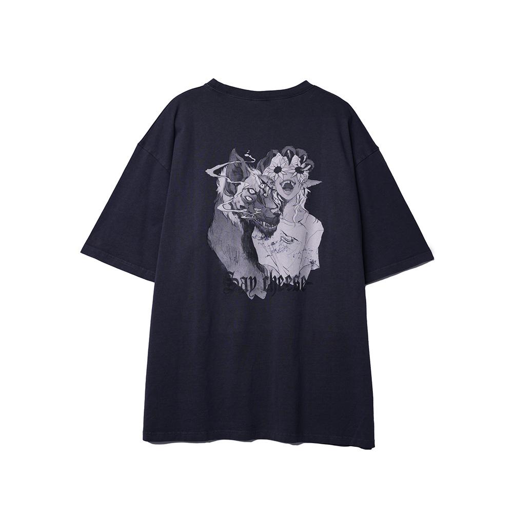Non Floor Say Cheese T-Shirt Navy Navy/L