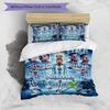 Messi Argentina Football Team Personalized Name Bedding Set,Breathable Bed Linen for Guest Room Decoration,Perfect Housewarming Gift,All Season Duvet 