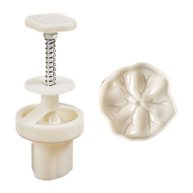 Chinese Style Flower Mooncakes Stamp Tool Green Bean Pastries Stamp Innovative Pastries Mold for Cultural Celebrations