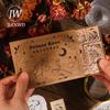 JIANWU 6 Pcs/set Rose Prince Series Vintage Wooden Rubber Stamp Set Creative DIY Journal Printing Decor Material  Stationery