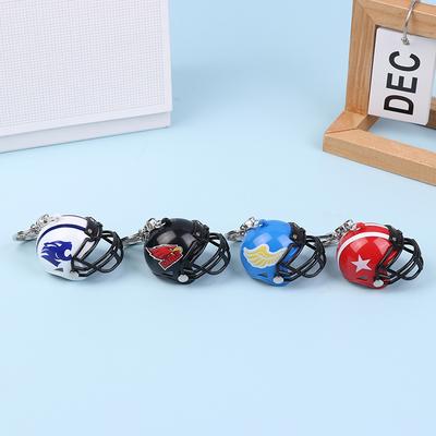Kreativer Rugby-Helm Schlüsselanhänger Anhänger Sport Schmuck Mini Schlüsselring Tasche Ornament