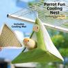 Breathable Net Summer Cooling Nest Triangular Bird Hammock Bird Hanging Tent  Hiding House