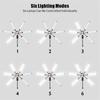 Flexible 6-Arms LED Video Light 60W Photography Fill Light 3000K/4000K/6000K Bi-color Dimmable with