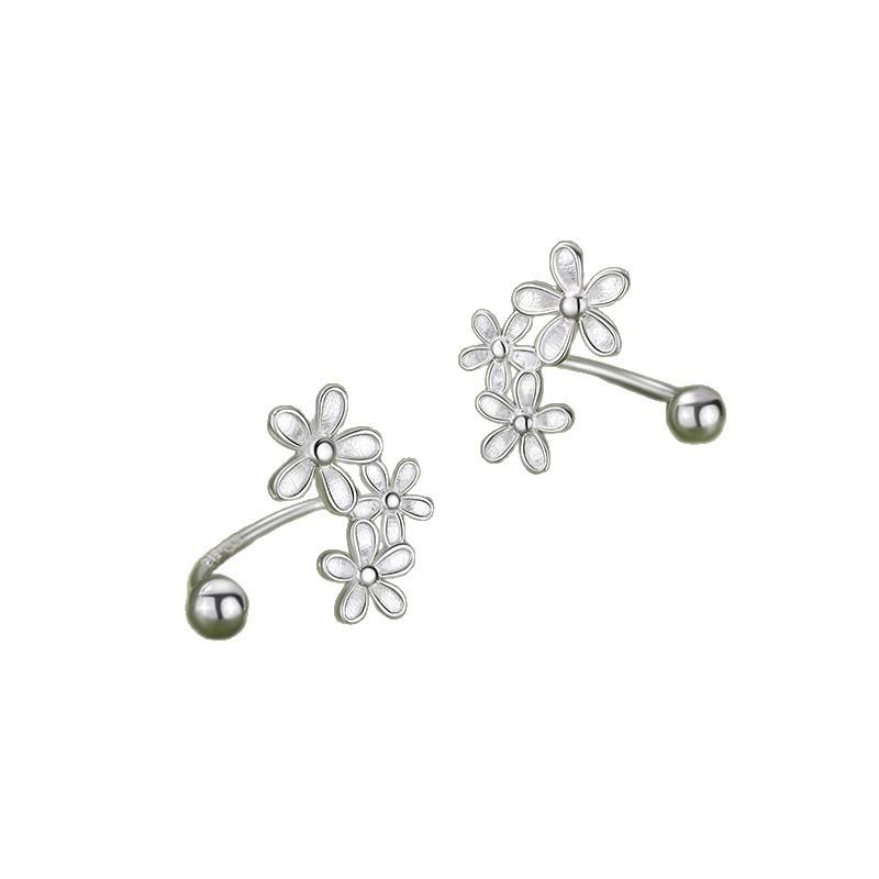Flower stud earrings niche design women's earrings high-end earrings