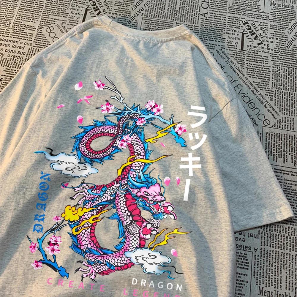 Dragon creează nori de bun augur bărbați femei tricou model sudoare haine model vară noi topuri O-Neck cuplu tricouri