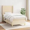 Slatted Bed Base with Mattress - Maison Exclusive - 100x200 Cm - Adjustable Headboard - Cream