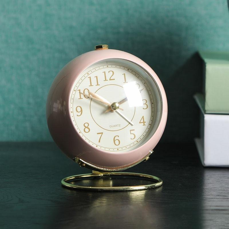 Nordic Office Desktop Small Alarm Clock Student Bedroom Bedside Mute Digital Personality Simple Tabl