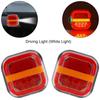 Car  Tail Lamp Taillight Turn Signal Indicator for Truck UTV ATV Van Square Car Accessories License Plate Lamp 28 LED 12V 24V