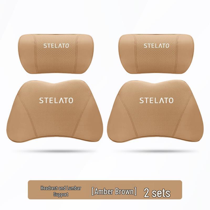 Xiangjie S9 Car All-Season Headrest and Suede Neck & Waist Support Pillow