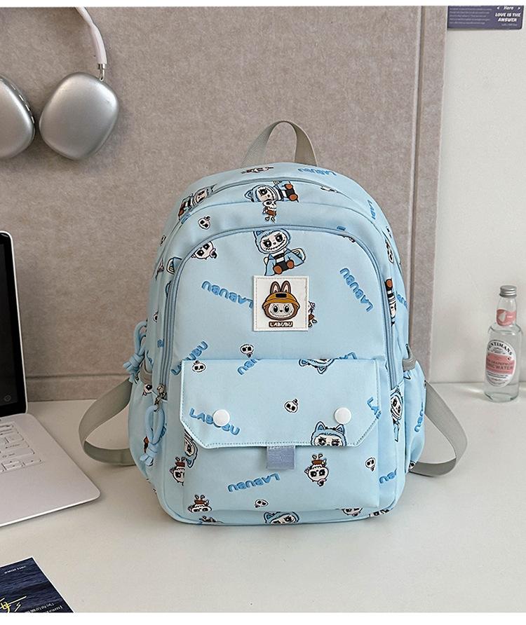 School Bag Casual Backpack Girl Elementary School First Grade Cartoon Labub Backpack